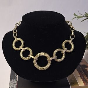 Jones New York Antiqued Gold Chain Link Necklace